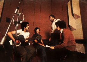 1972 Studi Ortophonic di Roma: da sinistra a destra: Oliviero Talamo-Danilo Franchi-Roberto Danè-Vittorio Giorgetti.